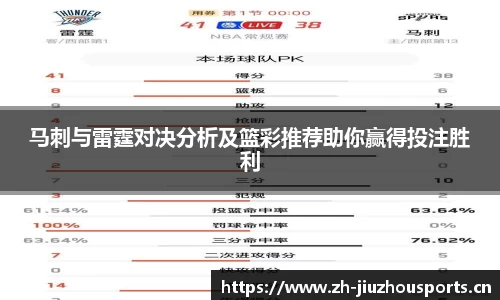 马刺与雷霆对决分析及篮彩推荐助你赢得投注胜利